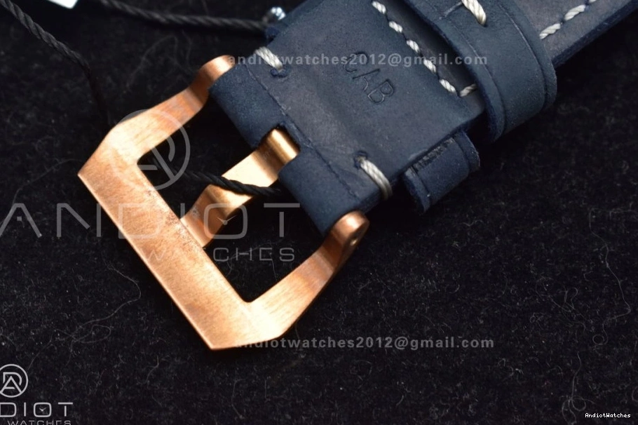 974 Blue Strap Bronzo P.900 Best Breathable Calfskin on PAM1074 VSF W Dial Blue Clone Edition 1:1 0112